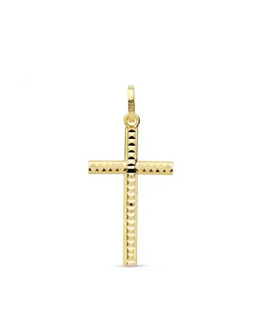 Cruz oro 18k tallada 22x12 mm