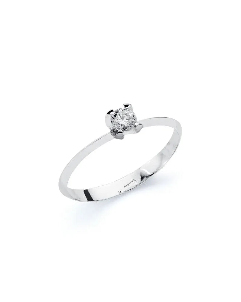 Solitario oro 18k blanco circonita 3,5 mm