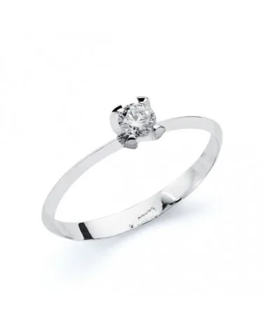 Solitario oro 18k blanco circonita 3,5 mm