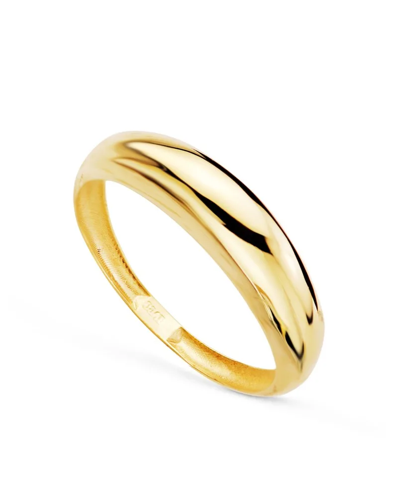Sortija oro 18k amarillo lisa brillo 4,5 mm