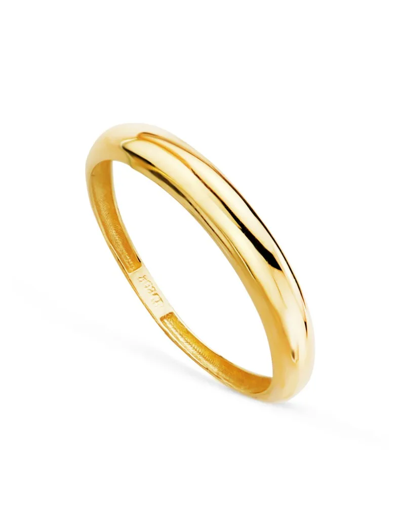 Sortija oro 18k amarillo lisa brillo 3 mm