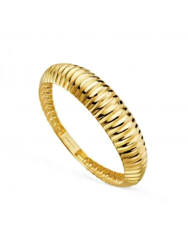 Sortija oro 18k amarillo lisa gallones en disminucion
