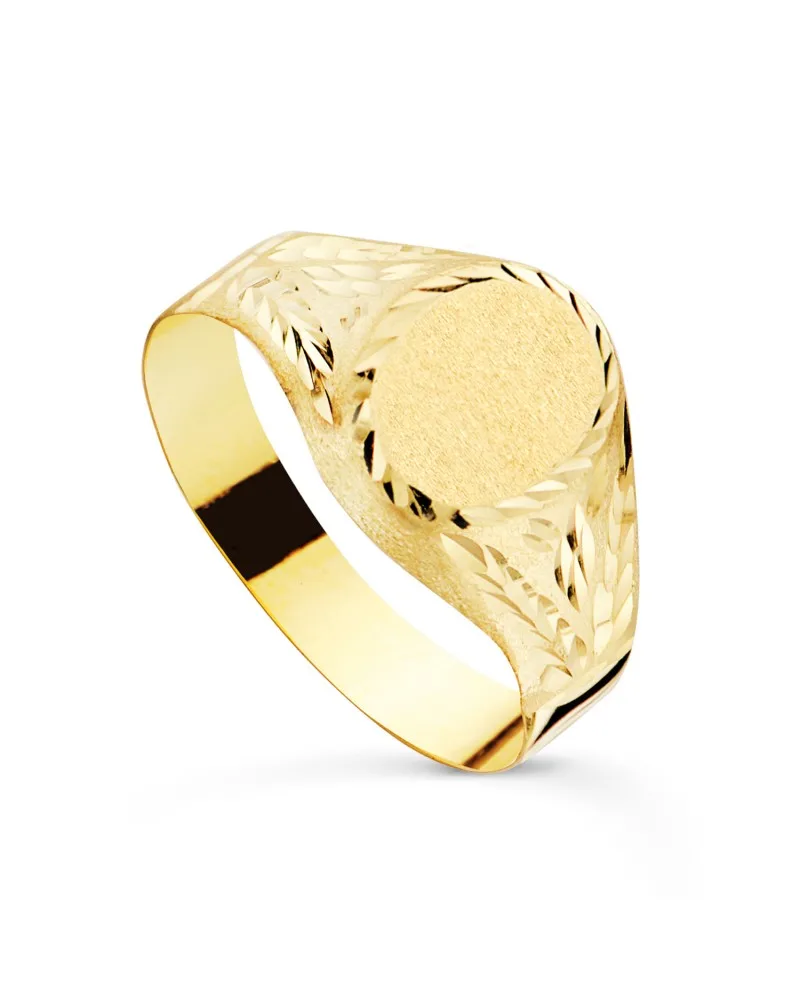 Sello oro 18k amarillo cadete hueco