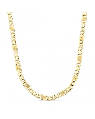 Cadena oro 18k amarillo eslabones huecos 3x1