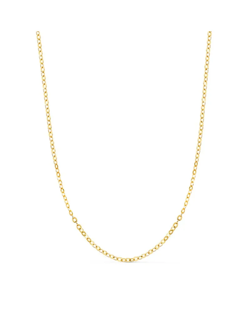 Cadena oro 18k amarillo forzada maciza 40 cm