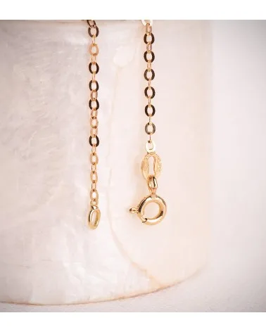 Cadena oro 18k amarillo forzada maciza 40 cm