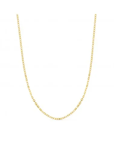 Cadena oro 18k amarillo forzada maciza 50 cm