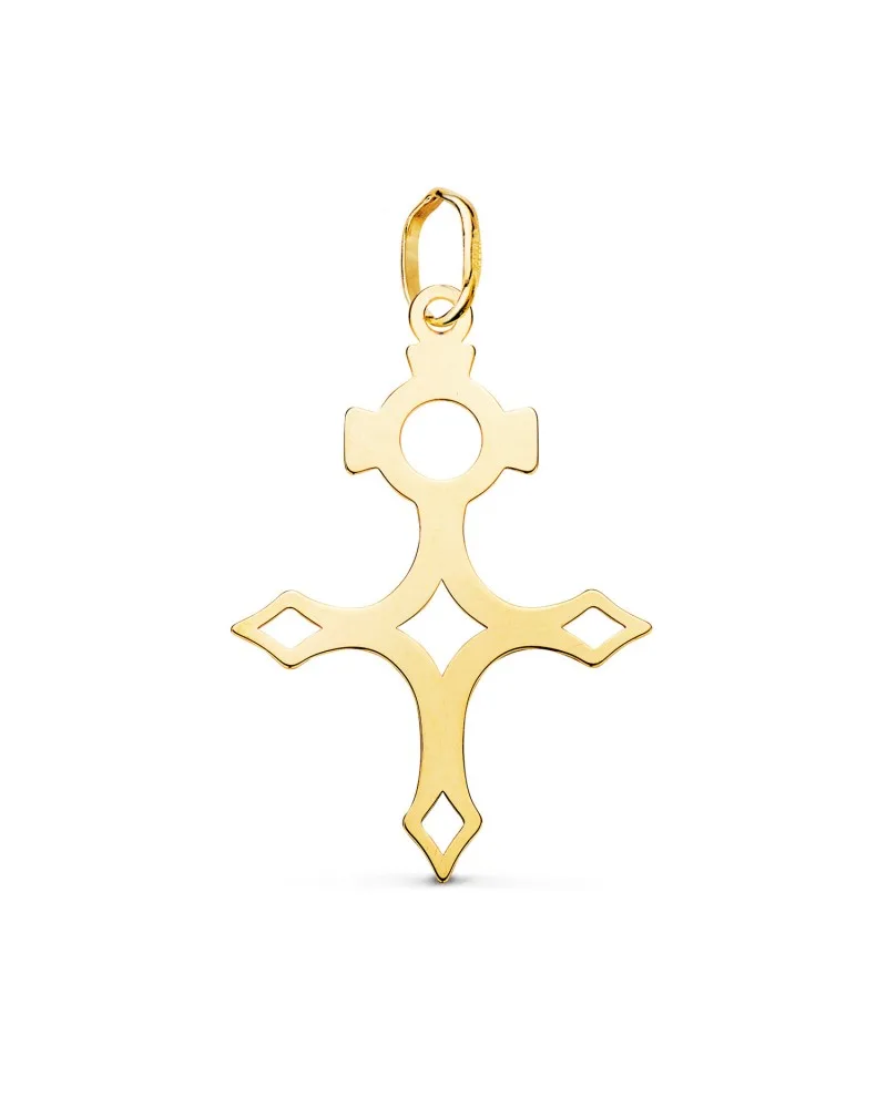 Colgante oro 18k amarillo cruz del sur silueta brillo