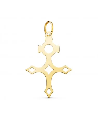 Colgante oro 18k amarillo cruz del sur silueta brillo