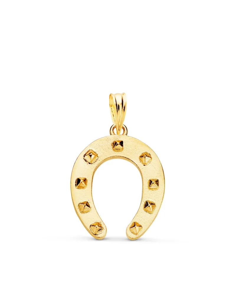 Colgante oro 18k amarillo herradura macizo