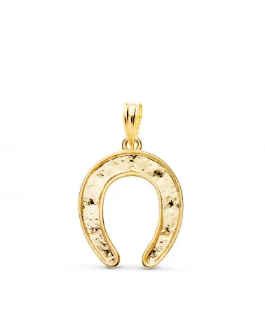 Colgante oro 18k amarillo herradura macizo