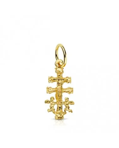 Cruz oro 18k amarillo Caravaca