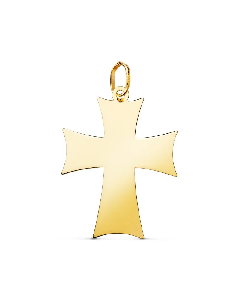 Colgante oro 18k amarillo cruz brillo 26,5x20 mm