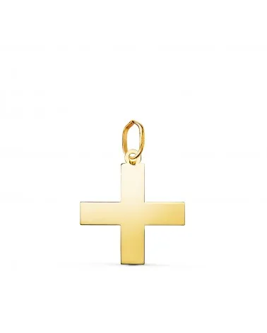 Colgante oro 18k amarillo cruz griega brillo 18x16 mm