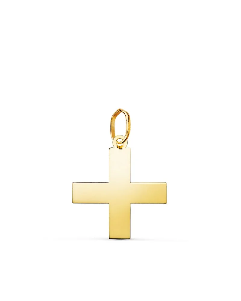 Colgante oro 18k amarillo cruz griega brillo 18x16 mm