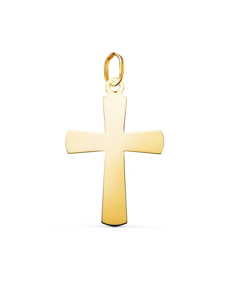 Colgante oro 18k amarillo cruz brillo 29x19 mm