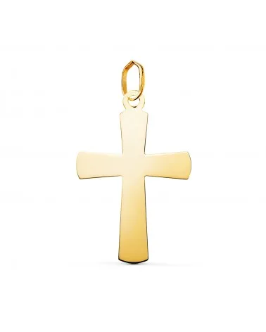 Colgante oro 18k amarillo cruz brillo 29x19 mm
