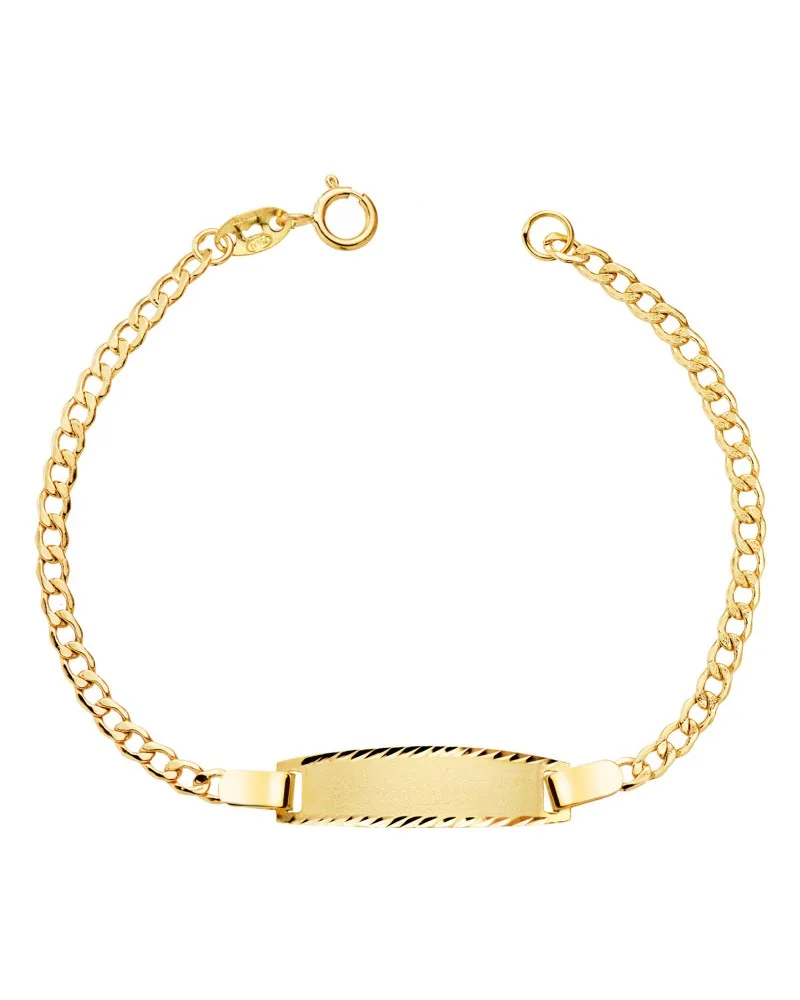 Esclava oro 18k amarillo barbada hueca