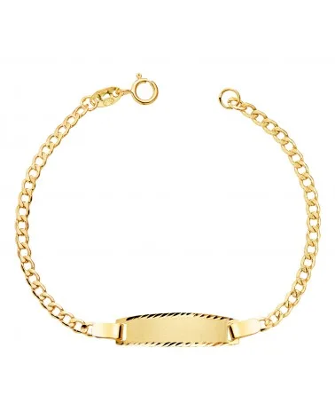 Esclava oro 18k amarillo barbada hueca