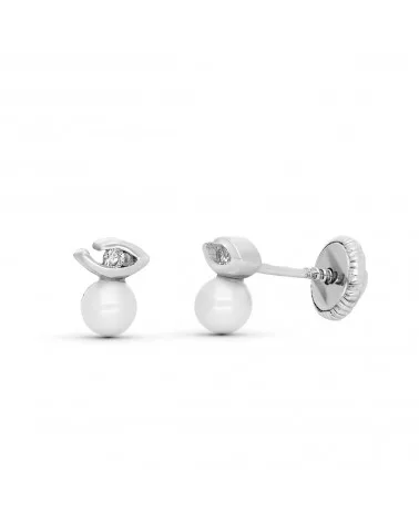 Pendientes oro 18k blanco diamantes naturales talla brillante