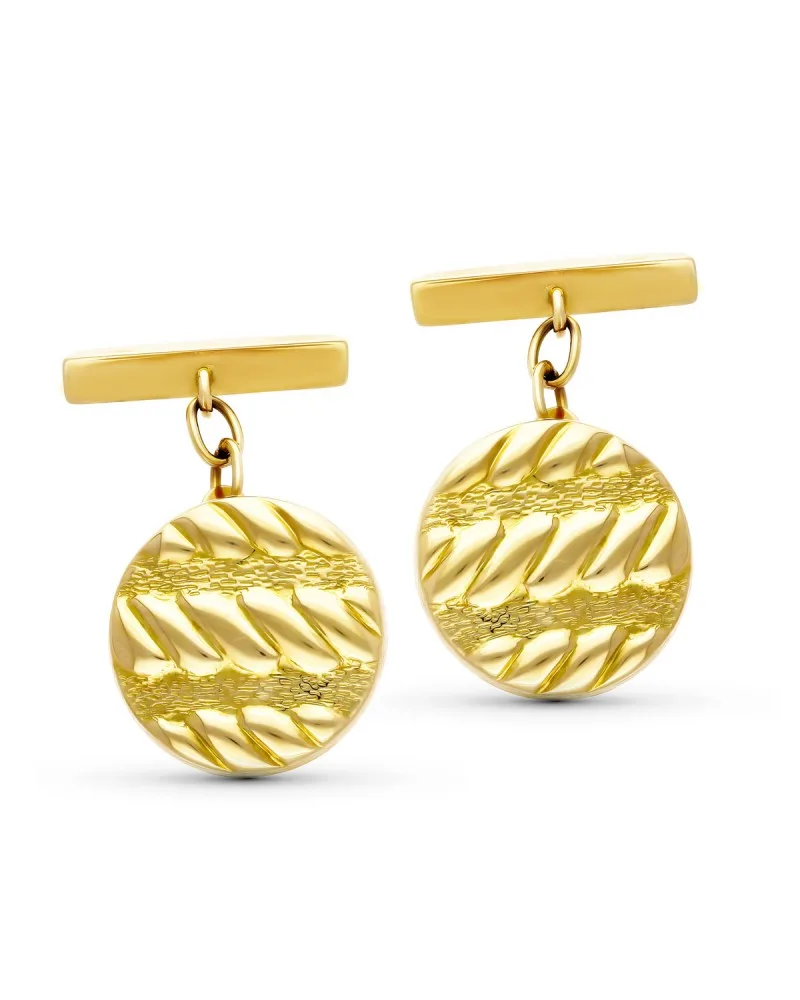 Gemelos oro 18k amarillo redondo gallones