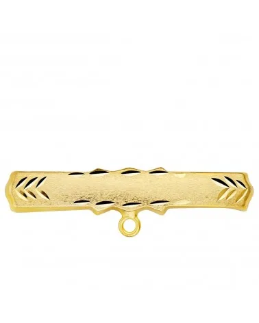 Alfiler oro 9k amarillo bebé tallado en espiga 30x6 mm
