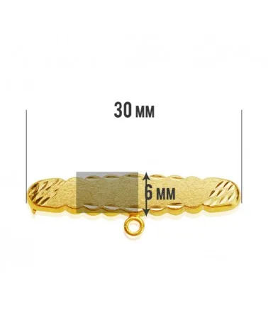 Alfiler oro 9k amarillo bebé 30x8 mm