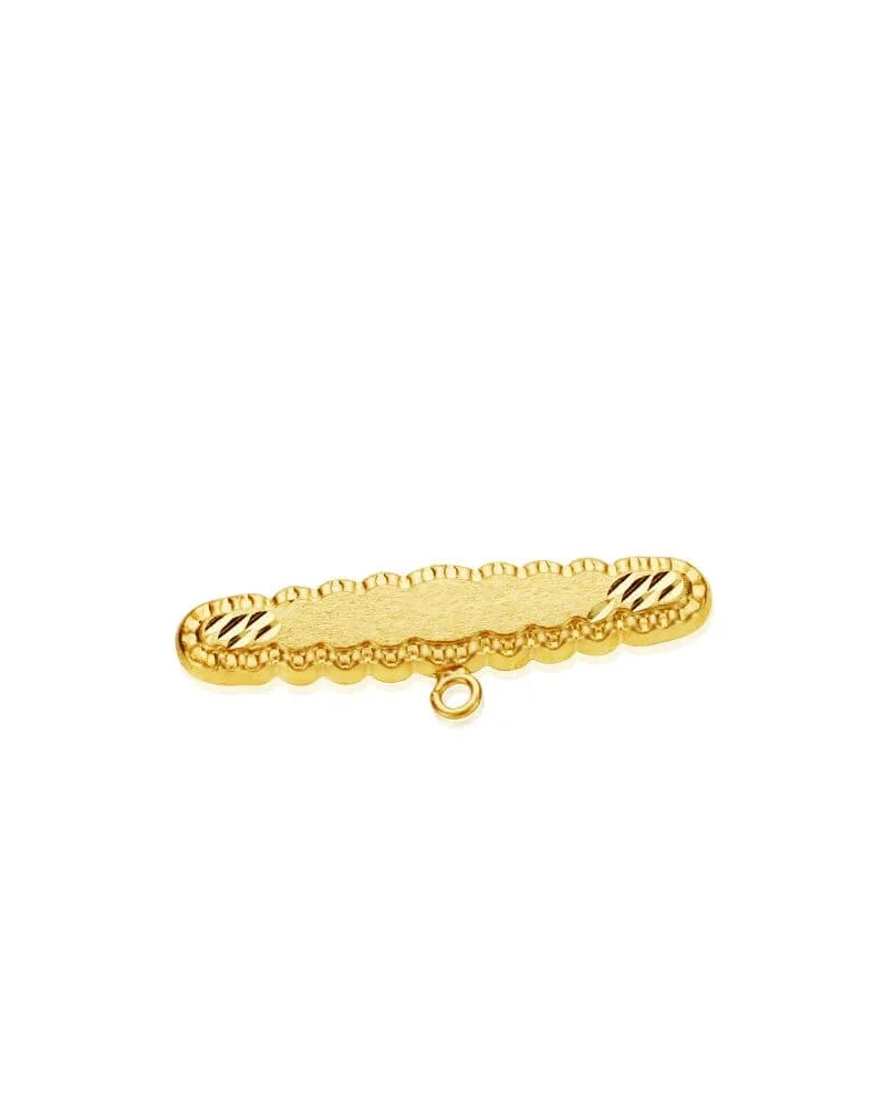 Alfiler oro 9k amarillo tallado 30x6,5 mm