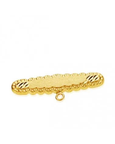 Alfiler oro 9k amarillo tallado 30x6,5 mm