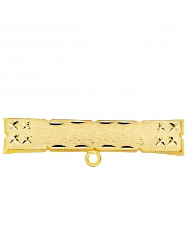 Alfiler oro 9k amarillo bebé tallado con estrellas 30x6 mm