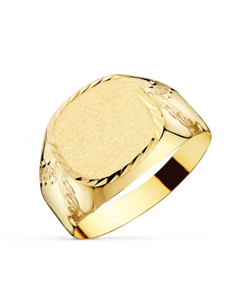 Sello oro 9k amarillo caballero hueco tallado