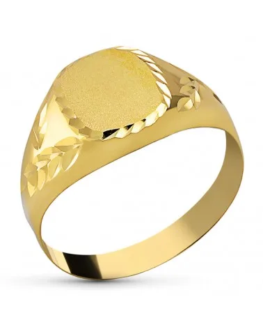 Sello oro 9k amarillo cadete hueco tallado