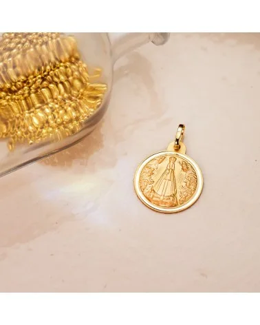 Medalla oro 9k nuestra señora de begoña 20 mm