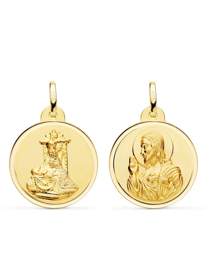 Medalla oro 9k amarillo escapulario Virgen de las angustias