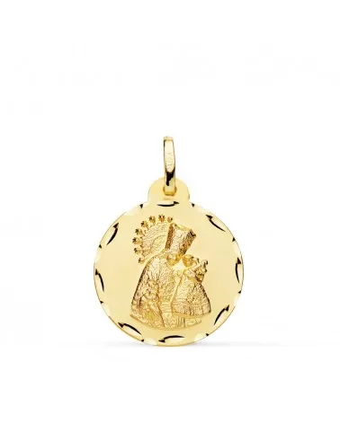 Medalla oro 9k amarillo Virgen de los Desamparados 20 mm