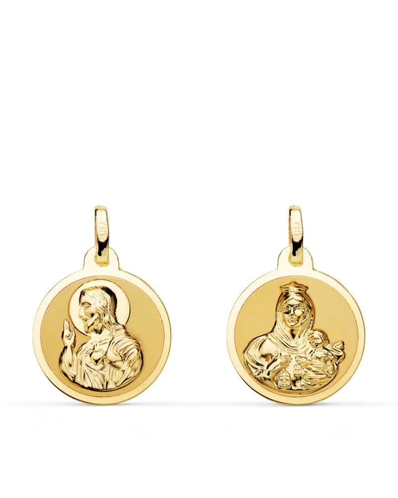 Escapulario oro 9k amarillo oro amarillo brillo Virgen