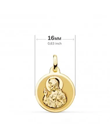 Escapulario oro 9k amarillo oro amarillo brillo Virgen
