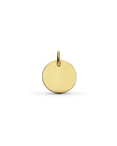 Disco oro 9k amarillo liso 12 mm