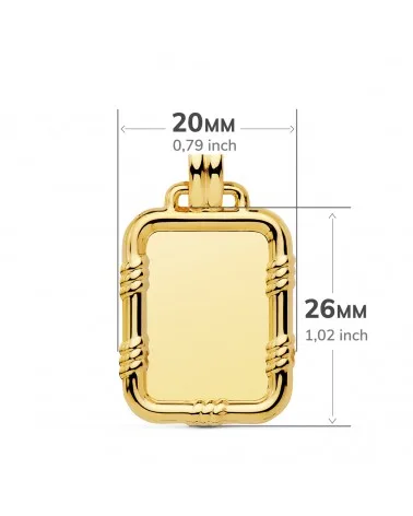 Chapa oro 9k labrada 30x22 mm 2,60