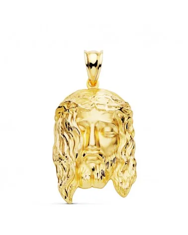 Colgante oro 9k amarillo cabeza de Cristo estampado