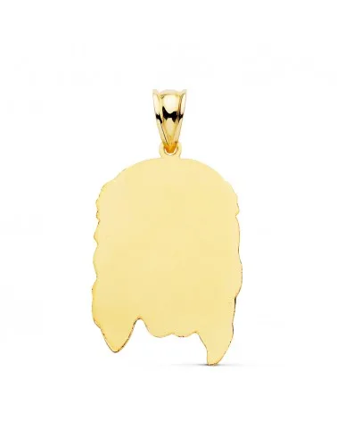 Colgante oro 9k amarillo cabeza de Cristo estampado
