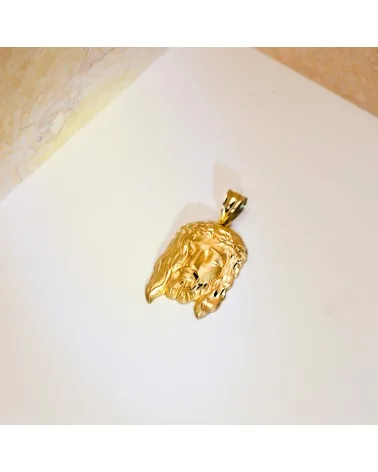 Colgante oro 9k amarillo cabeza de Cristo estampado