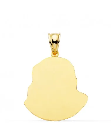 Cristo oro 9k amarillo santo rostro 27x22 mm