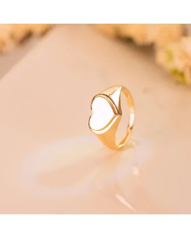 Sello oro 18k amarillo macizo sin forrar corazón
