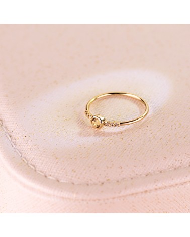 Sortija oro 18k amarillo 6 diamantes de laboratorio