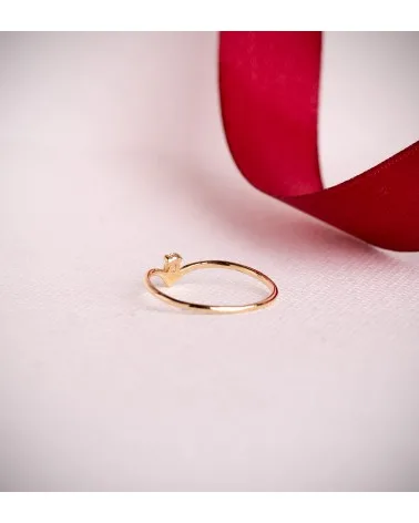 Sortija oro 18k amarillo pico diamante de laboratorio