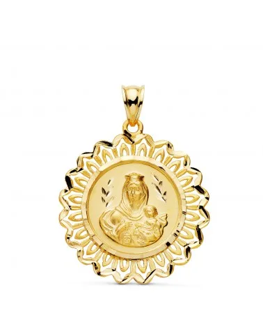 Medalla oro 18k amarillo escapulario oro amarillo cerco