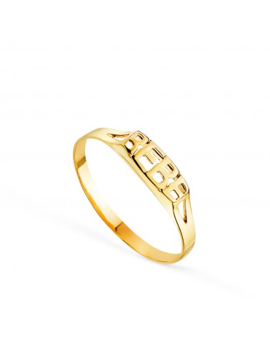 Sello oro 18k amarillo palabra bebé