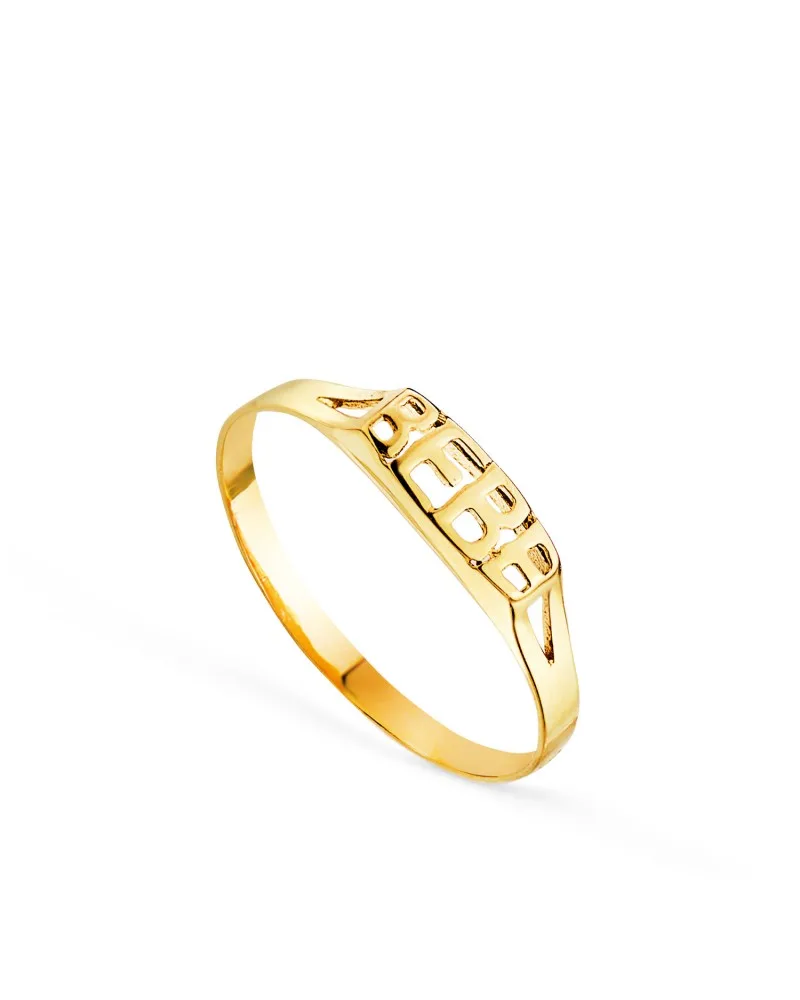 Sello oro 18k amarillo palabra bebé