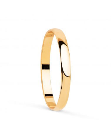 Alianza oro 18k amarillo lisa brillo ancho 2 mm grosor 0,8 mm